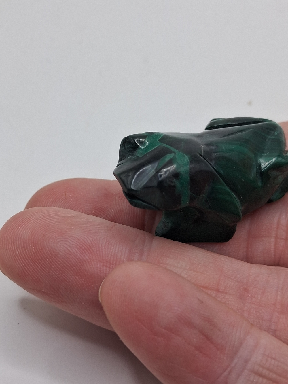 Authentic Malachite Handcarved Frog
